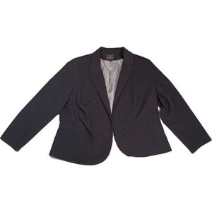 Worthington Blazer Women's 3X‎ Black Open Front Notch Collar Stretch Lined